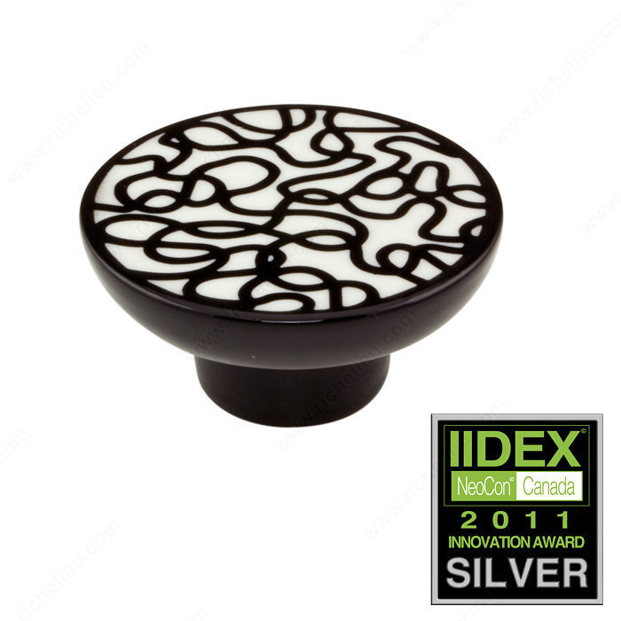 Eclectic Porcelain Knob - 2042, Porcelain, Diameter - Overall Dimensions 60 mm, Projection - Overall Dimensions 30 mm