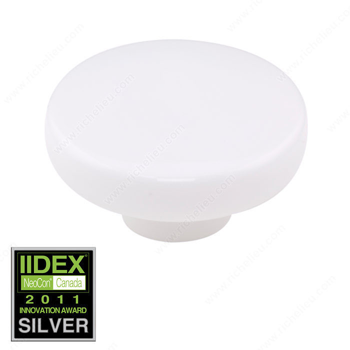 Contemporary Porcelain Knob - 2044, Porcelain, Diameter - Overall Dimensions 70 mm, Center to Center 16 mm, Projection - Overall Dimensions 43 mm