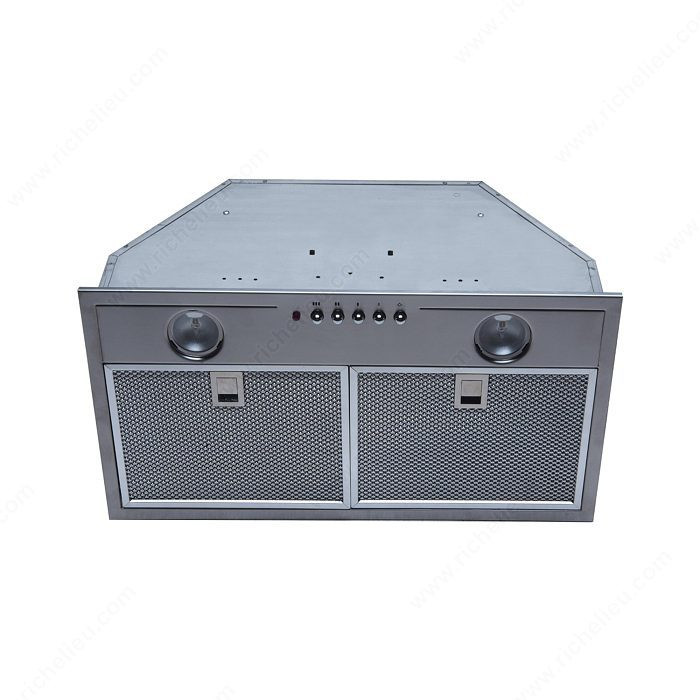 Range Hood Blower, Height 9 5/8 in, Finish Stainless Steel, Sones Maximum 8, Flow (CFM) 500 CFM