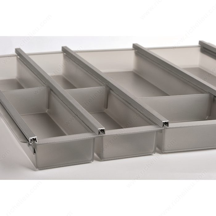 Cuisio Drawer Dividers in Bulk, Depth 635 mm, Width 2 to 5 mm, Height 52 mm, Material Plastic