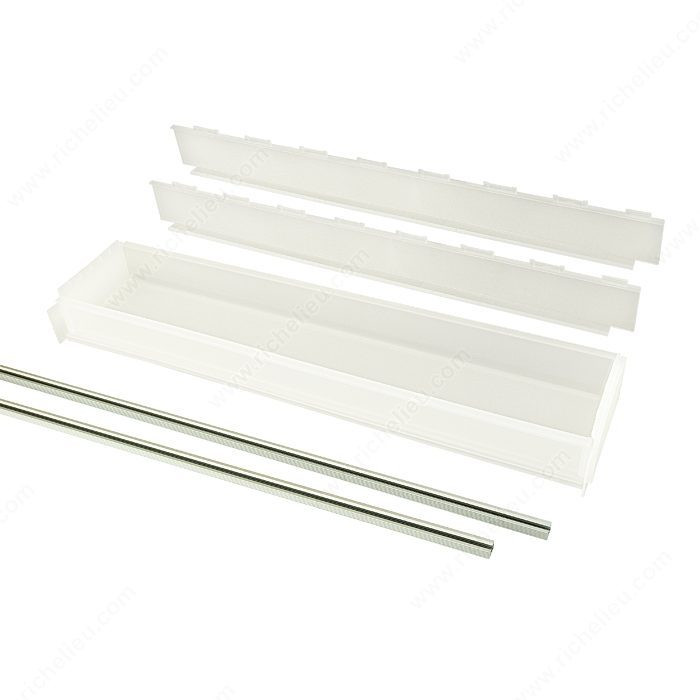 Cuisio Translucent Drawer Dividers in Bulk, Depth 573 to 600 mm, Width Max. 150 mm, Height 52 mm, Material Plastic