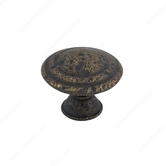 Traditional Metal Knob - 2063, Finish Spotted Bronze, Screw/Nail M4 (Not Included)