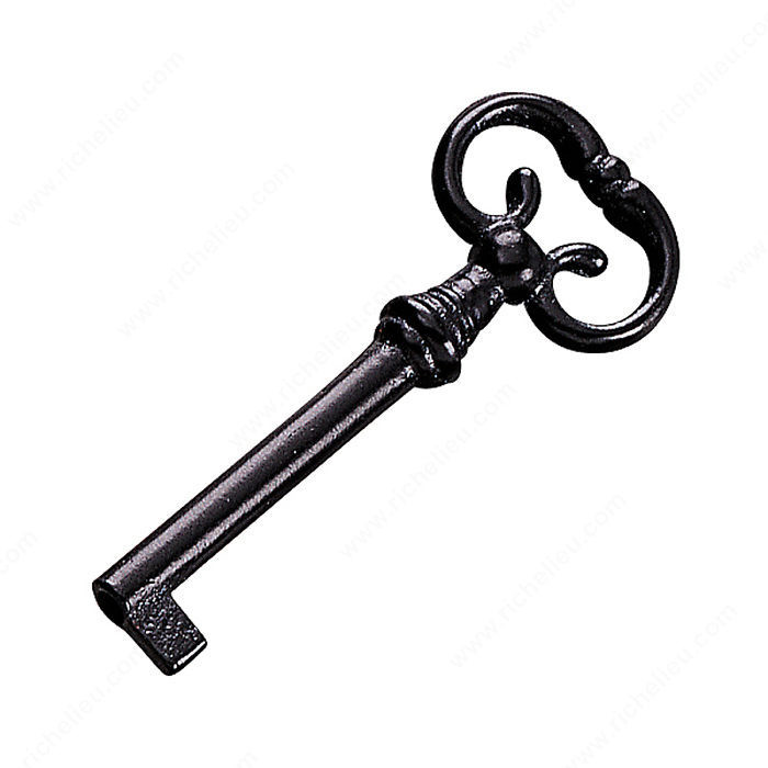 Forged Iron Key - 20850, Finish Matte Black