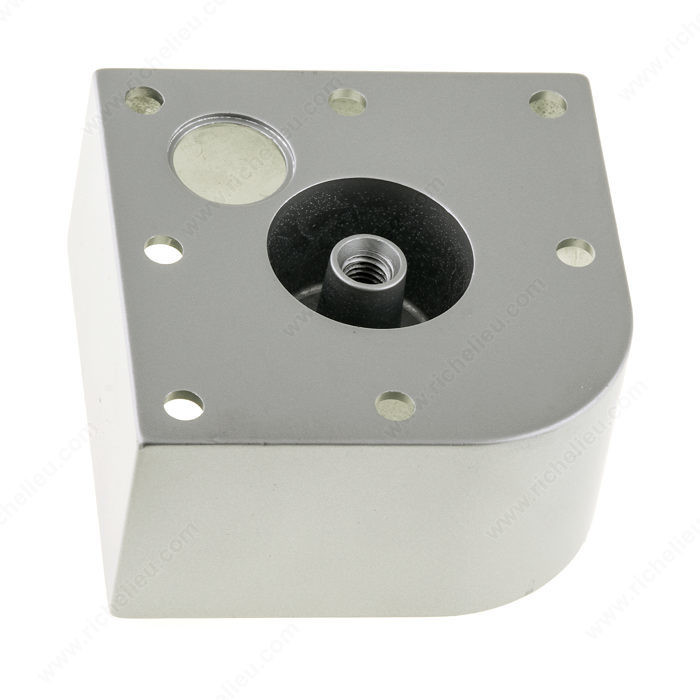 Contemporary Furniture Leg - 2090, Adjustable screw- in leg, Finish Aluminum