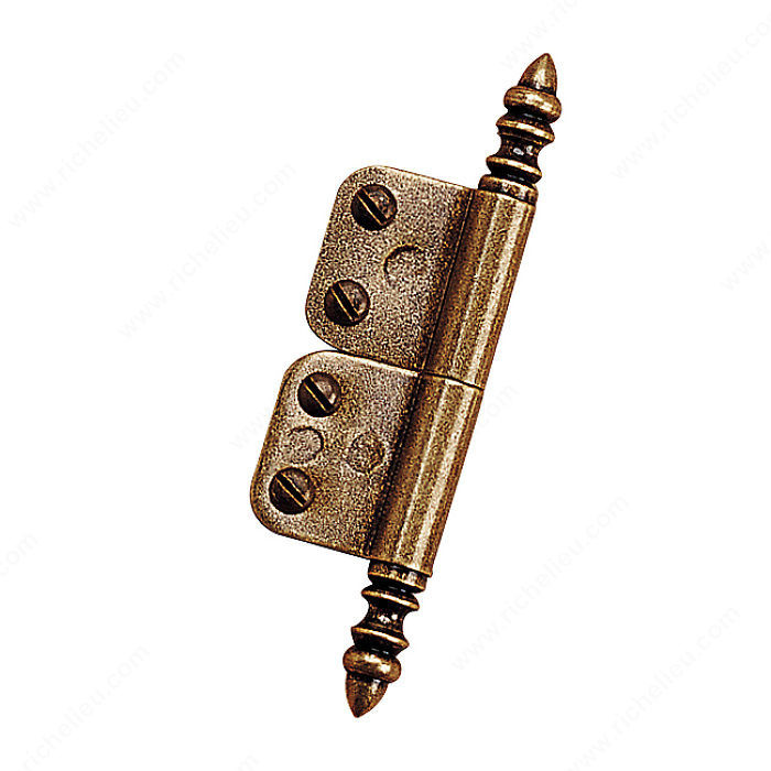 Traditional Pivot Hinge - Height: 90 mm, Finish Burnished Brass, Finish Number BB, Material Brass, Style Classic