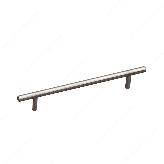 Contemporary Stainless Steel Pull - 2102, Center to Center 160 mm, Length - Overall Dimensions 216 mm, Screw/Nail 8/32 (Not Included)