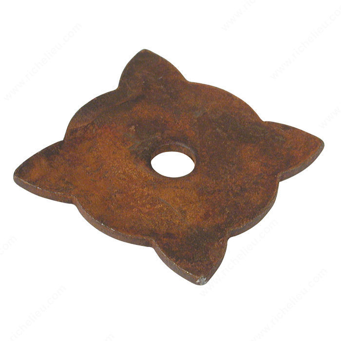Traditional Forged Iron Rosette for Knob - 213, Finish Rust, Length - Overall Dimensions 20 mm, Width - Overall Dimensions 20 mm PRO-PACK 3