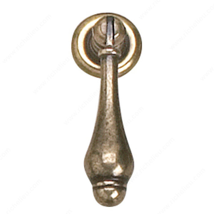 Traditional Brass Pull - 21397, Finish Burnished Brass