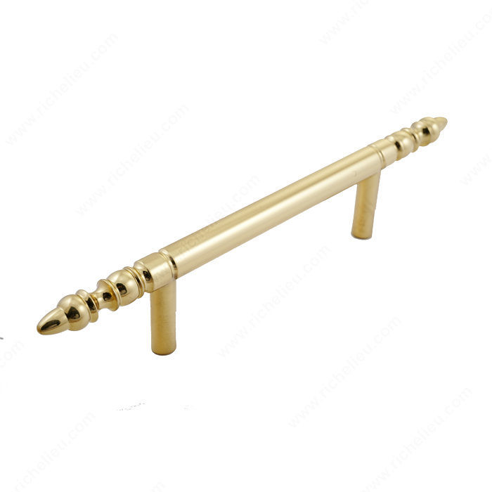 Pull 2160 Series, Finish Polished Brass, Center to Center 3.5 in, Length - Overall Dimensions 6.75 in