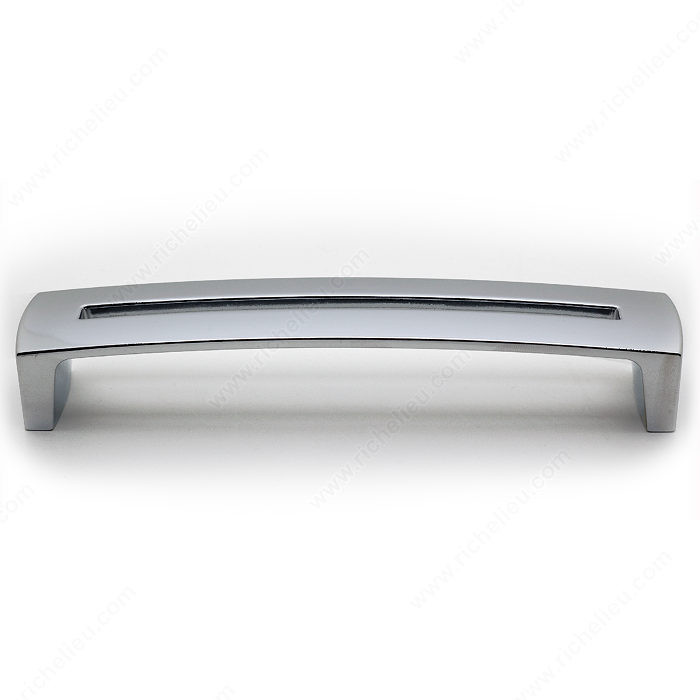 Contemporary Metal Pull - 2169, Finish Chrome, Screw/Nail M4 (Included)