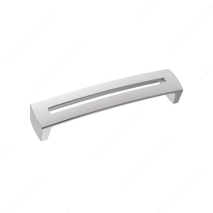 Contemporary Metal Pull - 2169, Finish Matte Chrome, Screw/Nail M4 (Not Included)