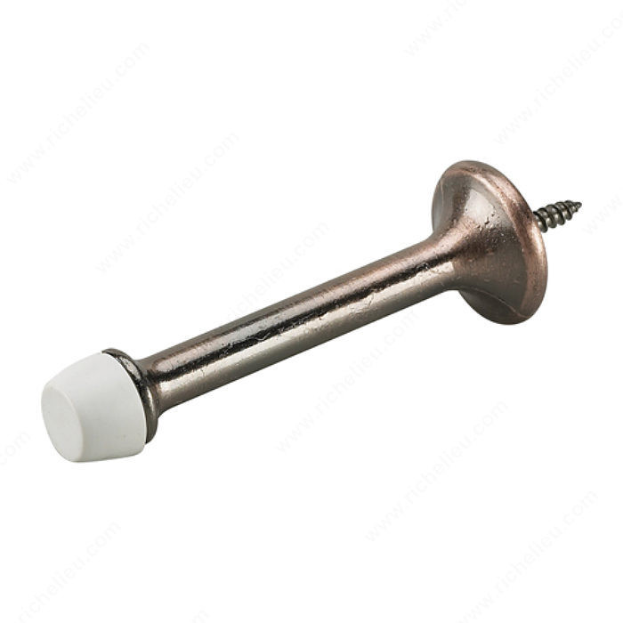 3 Rigid Door Stop, Protects walls from swing of door., Finish Brushed Antique Copper PRO-PACK 2