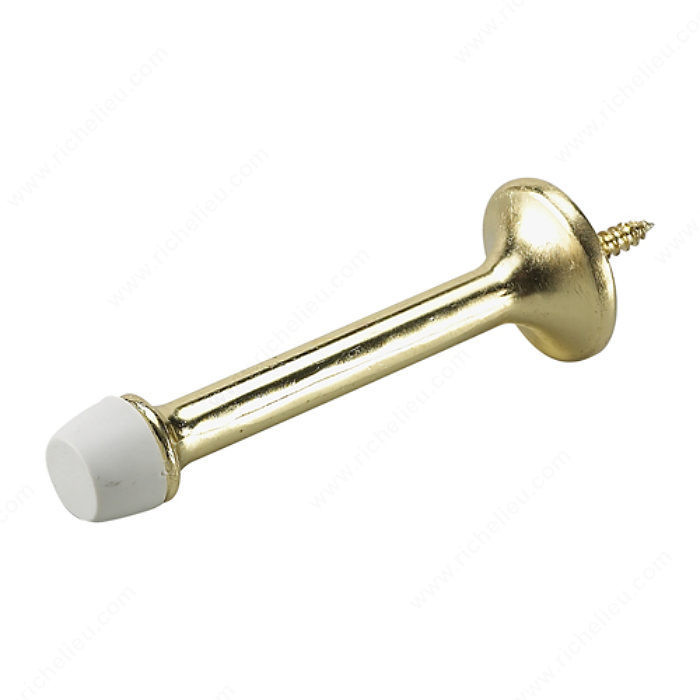 3 Rigid Door Stop, Protects walls from swing of door., Finish Brass PRO-PACK 2