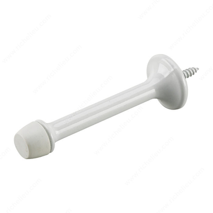 3 Rigid Door Stop, Protects walls from swing of door., Finish White PRO-PACK 2