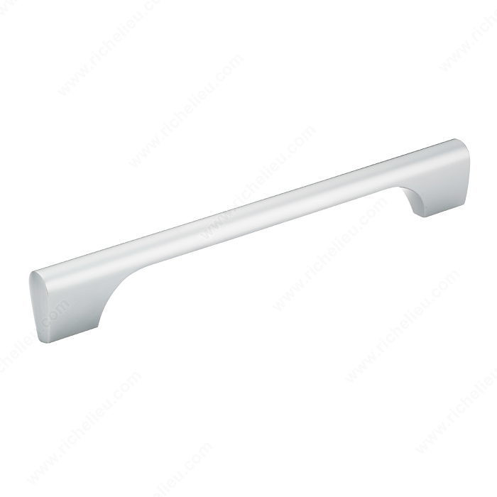 Contemporary Metal Pull - 2172, Center to Center 224 mm, Finish Matte Chrome, Length - Overall Dimensions 235 mm