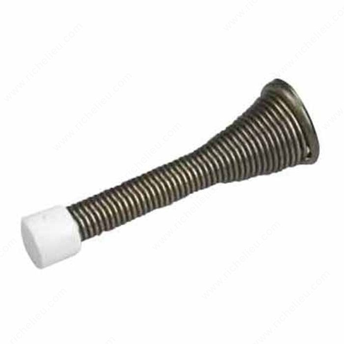 Flexi Door Stop, Protects walls from swing of door., Finish Antique Brass, Projection - Overall Dimensions 3 in