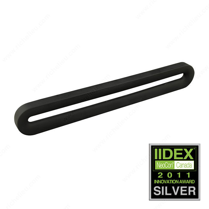 Contemporary Porcelain Pull - 2183, Porcelain, Center to Center 160 mm, Finish Charcoal, Length - Overall Dimensions 283 mm