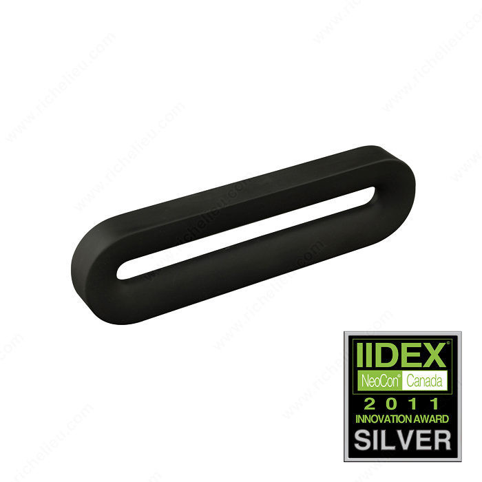 Contemporary Porcelain Pull - 2183, Porcelain, Center to Center 96 mm, Finish Charcoal, Length - Overall Dimensions 155 mm