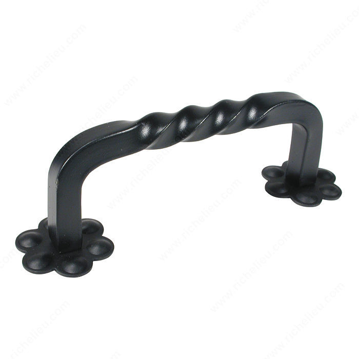 Traditional Forged Iron Pull - 2201, Finish Matte Black