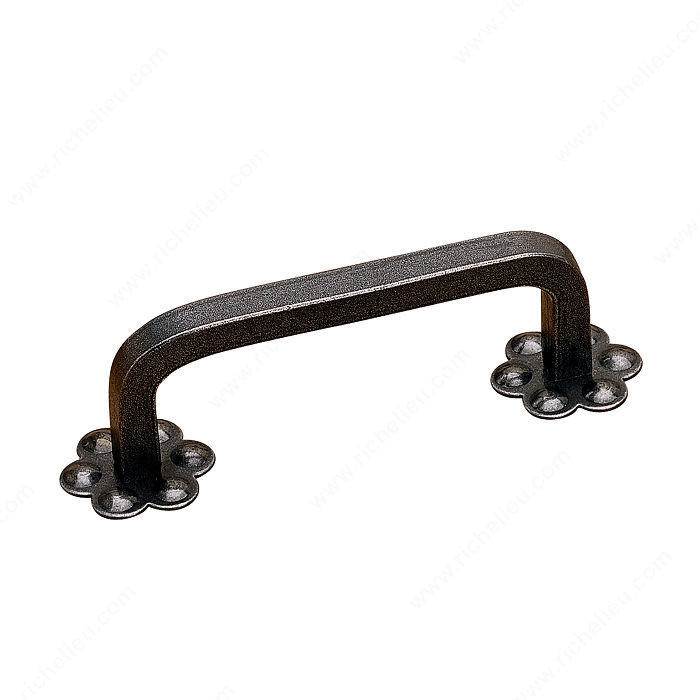 Traditional Forged Iron Pull - 2204, Finish Matte Black