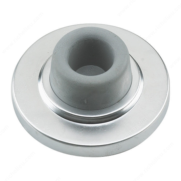 Wall Mount Door Stop - Concave, Finish Brushed Chrome