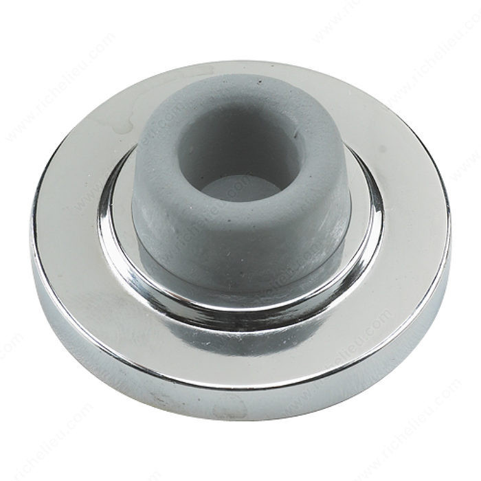 Wall Mount Door Stop - Concave, Finish Chrome