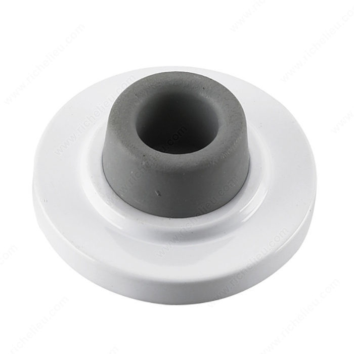 Wall Mount Door Stop - Concave, Finish White