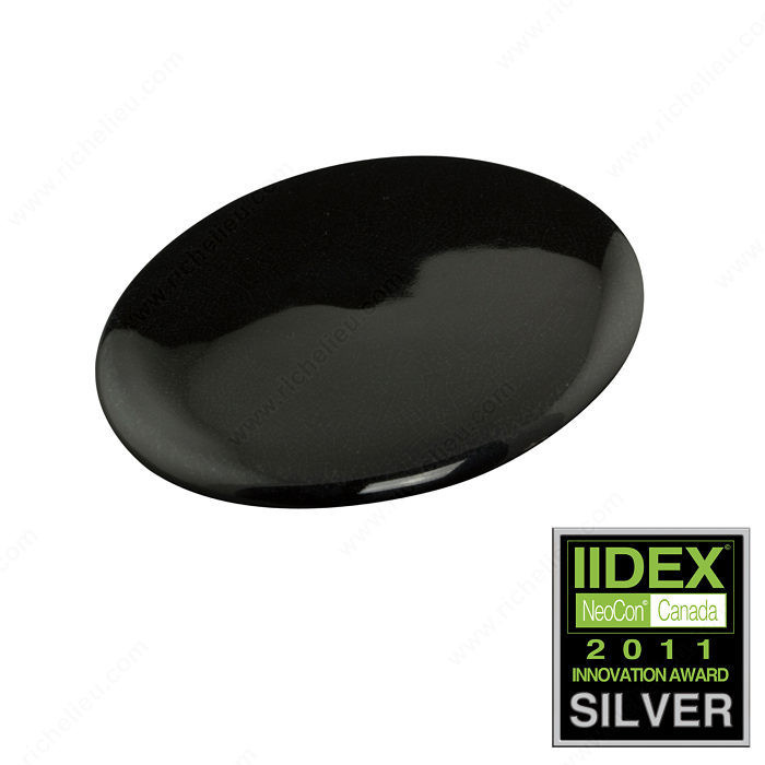 Contemporary Porcelain Knob - 2208, Porcelain, Finish Black