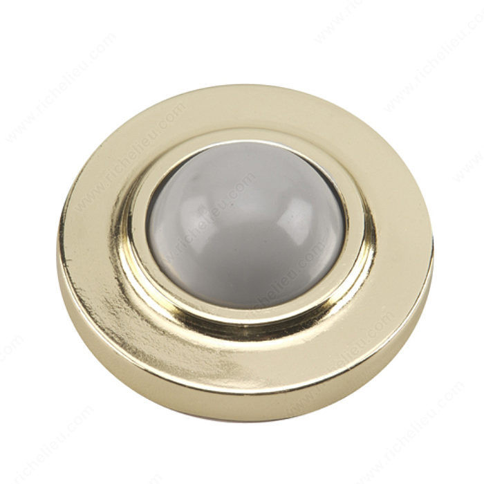 Wall Mount Door Stop - Convex, Finish Brass, Collection Door Stops, Our Divisions Onward