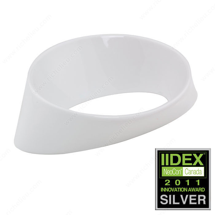Contemporary Porcelain Pull - 2210, Porcelain, Finish White