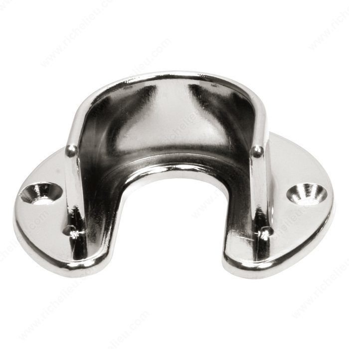 1-5/16 Open Round Support - Screw Mount, Finish Chrome, Material Steel PRO-PACK 3