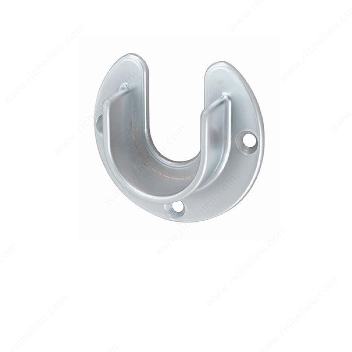 1-5/16 Open Round Support - Screw Mount, Finish Matte Chrome, Material Aluminum PRO-PACK 3