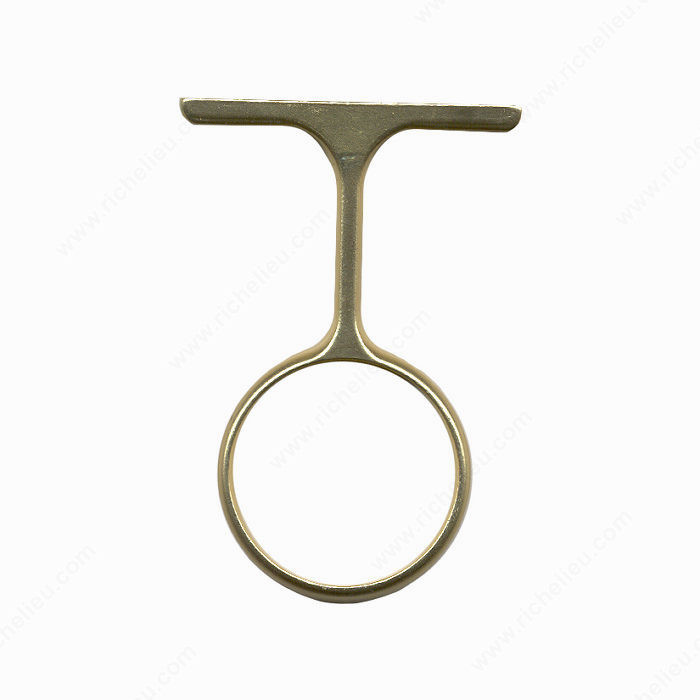 1-5/16 Central Round Support - Screw Mount, Finish Matte Brass, Material Aluminum