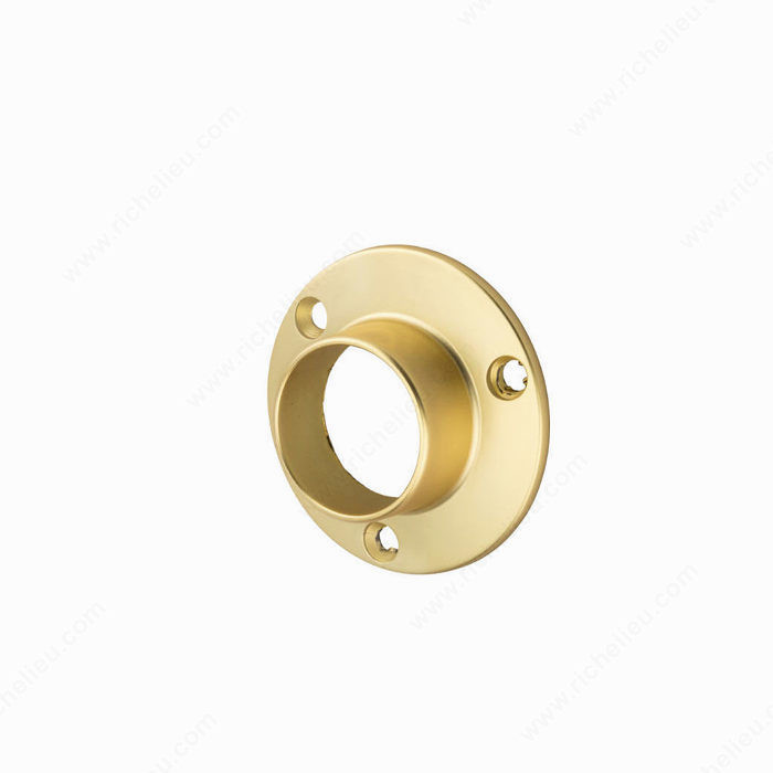 1-5/16 Closed Round Support - Screw Mount, Finish Matte Brass, Material Aluminum