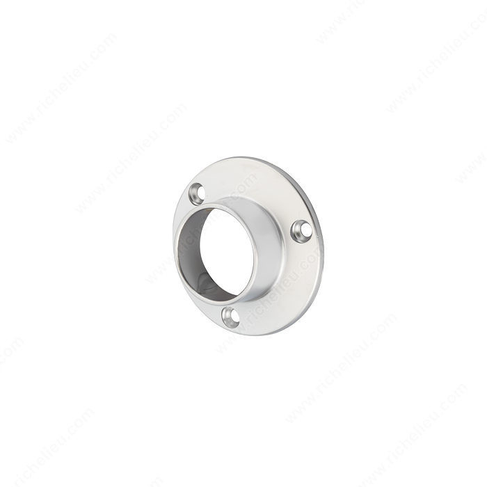 1-5/16 Closed Round Support - Screw Mount, Finish Matte Chrome, Material Aluminum PRO-PACK 3