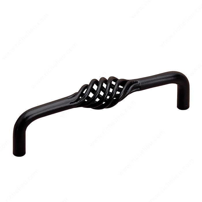 Traditional Forged Iron Pull - 2219, Finish Matte Black