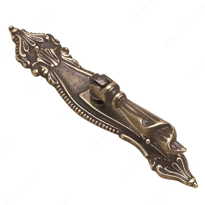 Traditional Solid Brass Pull - 2223, Finish Burnished Brass, Screw/Nail M4 and 135140-xx (Not Included)