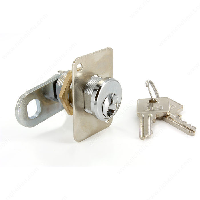 Cam Lock with Mounting Plate, Key Type Different