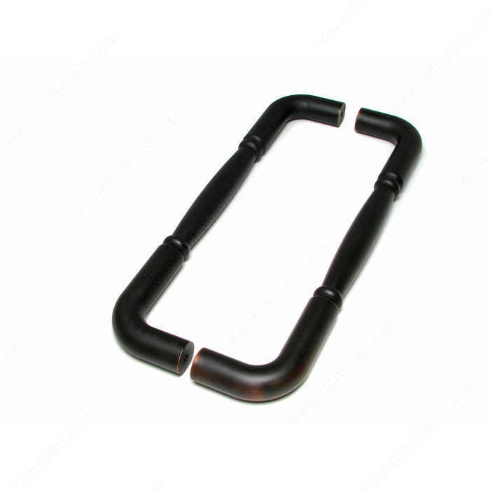 Traditional Metal Pull - 8212, Finish Brushed Oil-Rubbed Bronze, Screw/Nail M6 (Back-to-Back Screws Included)