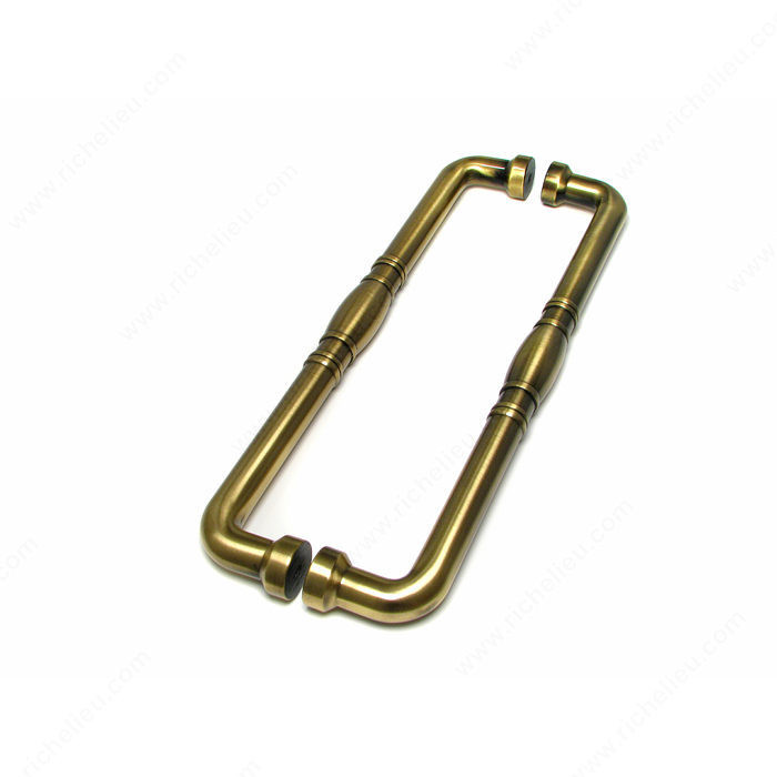 Traditional Metal Appliance Pull - 8229, Finish Antique English, Screw/Nail M6 (Back-to-Back Kit and Screw Included)