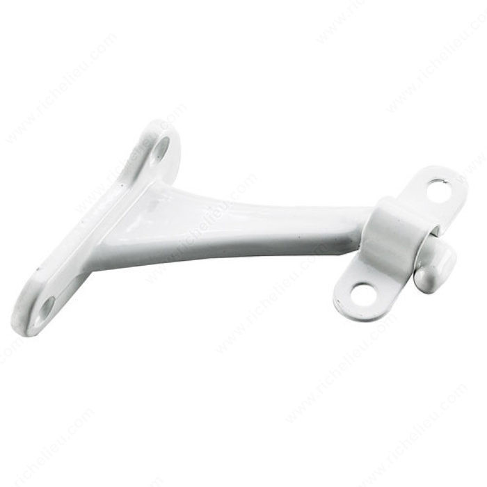 Heavy-Duty Aluminum Handrail Bracket, Color/ Finish White PRO-PACK 2