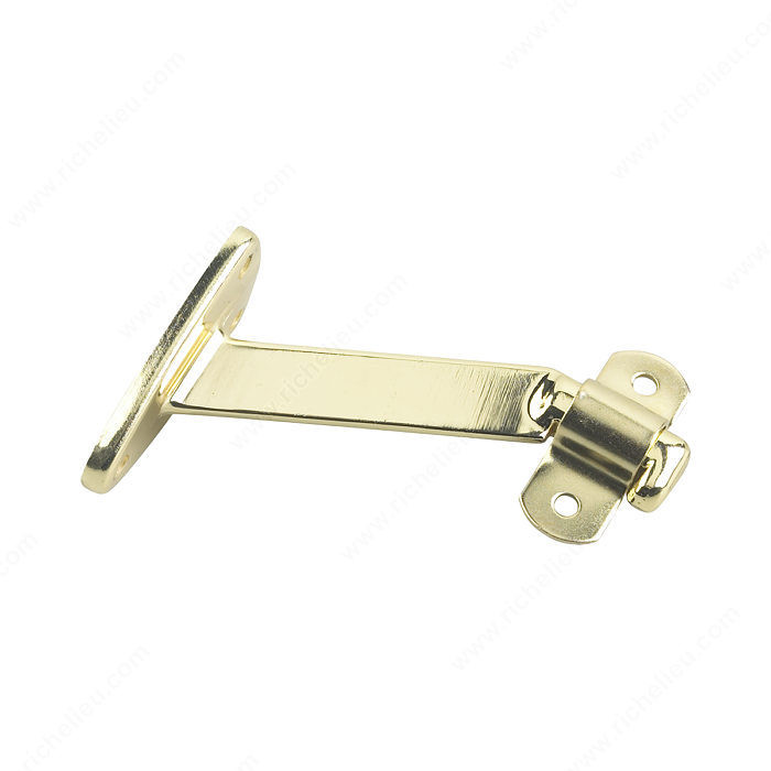Extended Arm Heavy-Duty Handrail Bracket, Color/ Finish Brass PRO-PACK 2