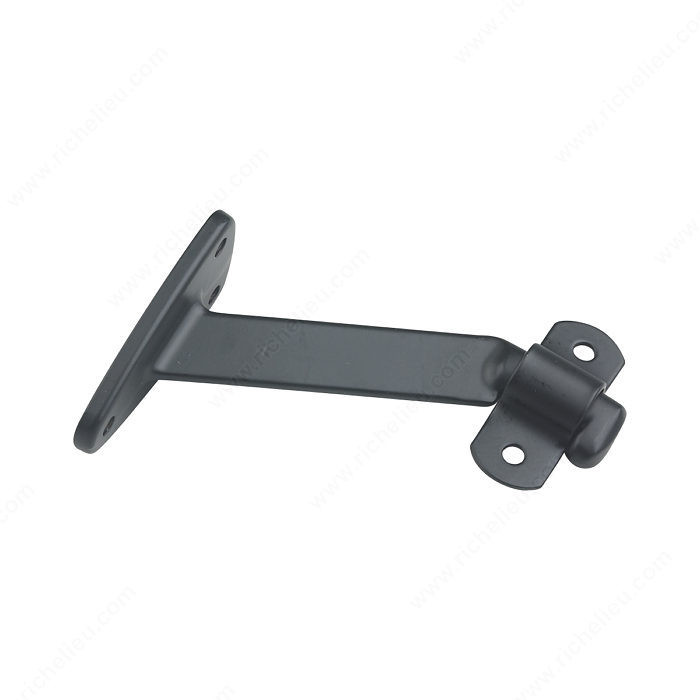 Extended Arm Heavy-Duty Handrail Bracket, Color/ Finish Black