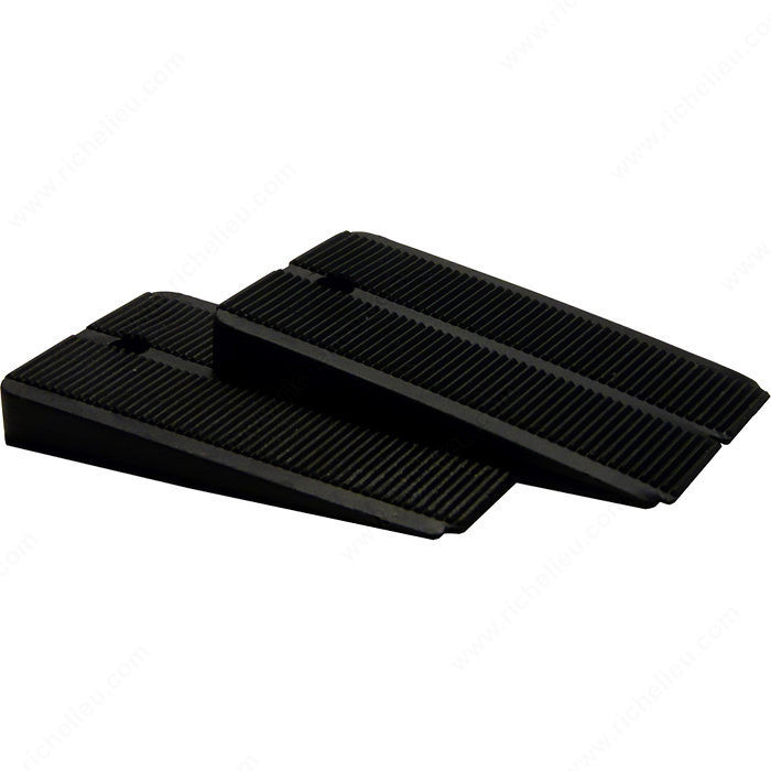 Wedge Door Stops, Material Polypropylene and Thermoplastic Elastomer, Color / Finish Black