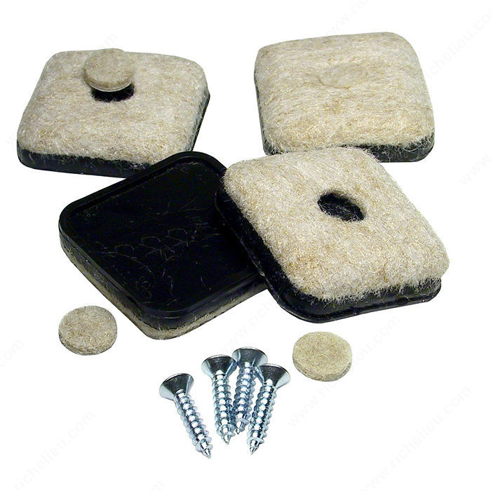 SUPER FELTAC Heavy-Duty Square Furniture Felt on Vinyl Pads,PRO-PACK 3