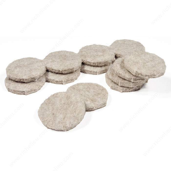 FELTAC Heavy-Duty Self-Adhesive Round Felt Pads, The original and best in floor protection., Diameter 29 mm, Finish Beige PRO-PACK 5