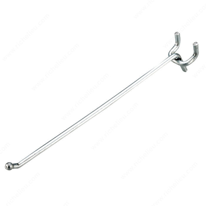 Single Hook for Pegboard, Length - Overall Dimensions 8 in