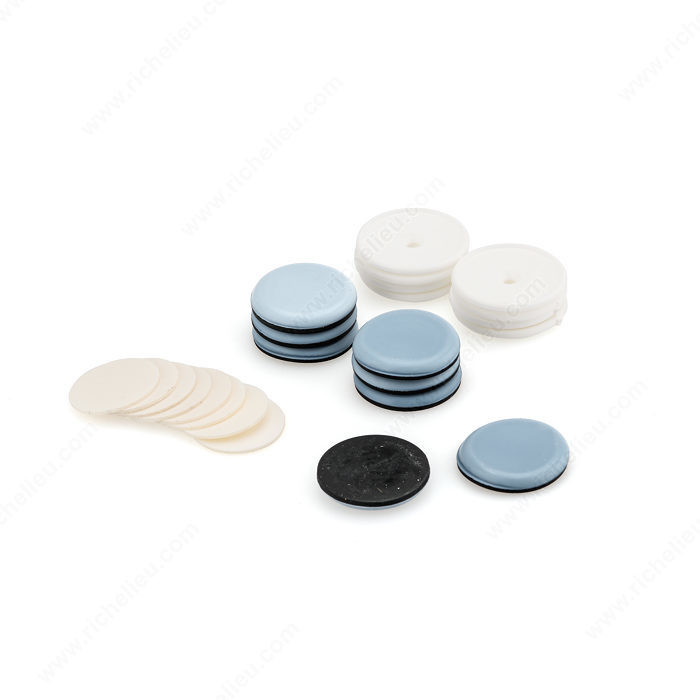 SUPER SLIDEX Gray Round Ultra-Sliding Glides, Diameter 1 1/8 in, Mounting Type Screw-on / Glide, Color / Finish White / Gray