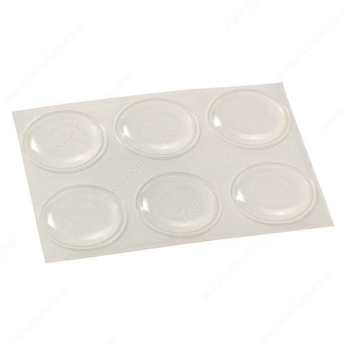 PRO-TEC PVC Round Bumper Pads, Diameter 19 mm, Thickness 1.5 mm PRO-PACK 5