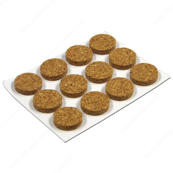 PRO-TEC Self-Adhesive Cork Bumper Pads, Diameter 13 mm PRO-PACK 5